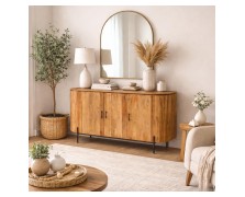 Μπουφές Loft απο μασιφ Ξύλο 160x40Βx90Υ.