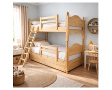 Κουκέτα Woodland από μασίφ πεύκο για στρωμα 90x200 