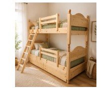 Κουκέτα Woodland από μασίφ πεύκο για στρωμα 90x200 