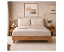 Κρεβάτι ξύλινο Loft με μαξιλάρες ελληνικής κατασκευής 160x200