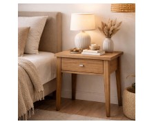 Κομοδίνο δρύινο Aria ελληνικής κατασκευής 50Μx40Βx57Υ