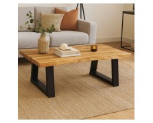 Τραπεζάκι σαλονιού από μασίφ ξύλο δρυς 115Χ60Χ42Υεκ. 